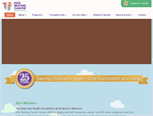 Tablet Screenshot of kidsbeatingcancer.com